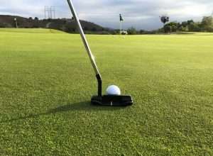 image of a putter and green in golf