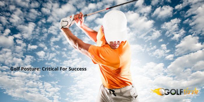 image of golfer with good golf posture