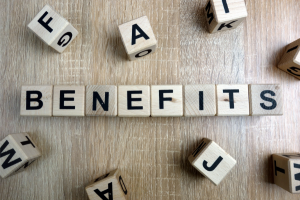 image of the word benefits
